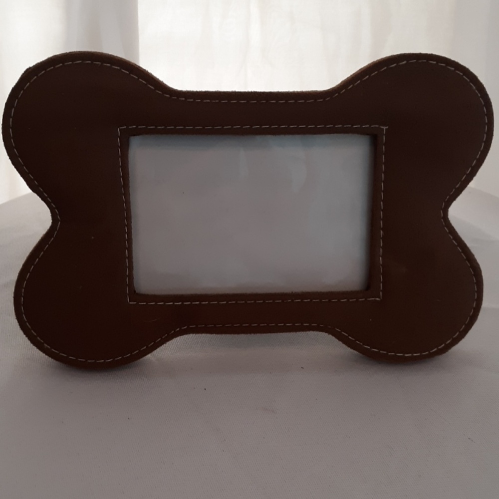 Tan Suede Dog Bone Frame
